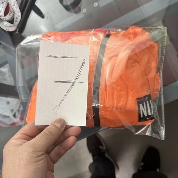 nike windbreaker jacket wome's size 1X JUST DO IT orange pullover lightweight - Picture 12 of 12